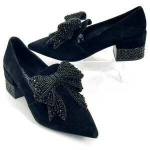 Jeffrey Campbell Valensia JH Bow Embellished Pumps